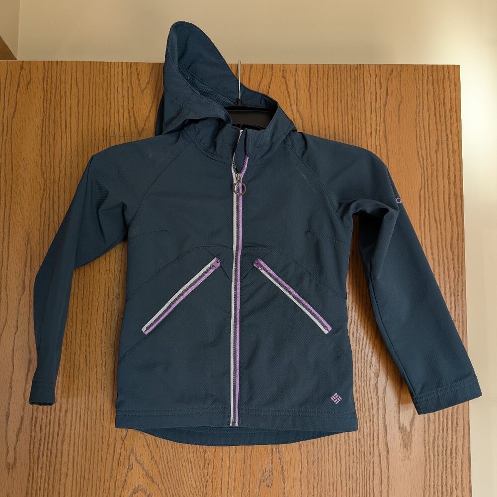Blue Omni Shield Columbia Kids Lightweight Jacket Coat size 6/6x